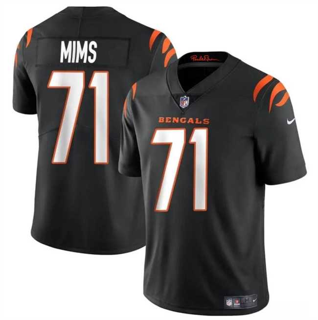 Men & Women & Youth Cincinnati Bengals #71 Amarius Mims Black 2024 Draft Vapor Untouchable Limited Stitched Jersey->cincinnati bengals->NFL Jersey